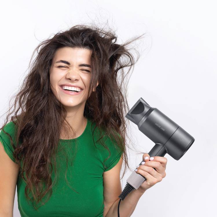 Blow Wave Hair Dryer, 850 W Rated Power, 33-52°C Temperature, Drying & Styling, Hot & Cool Wind, Overheat Protection, Ultra Quiet - Gray