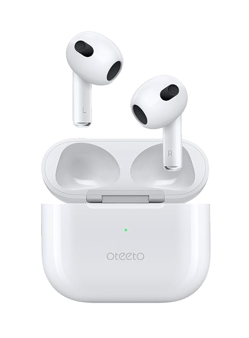 Oteeto OT4 True Wireless Earphone With Hifi Sound Quality Noise Cancellation and Wireless Charging Compatible With iOS Devices