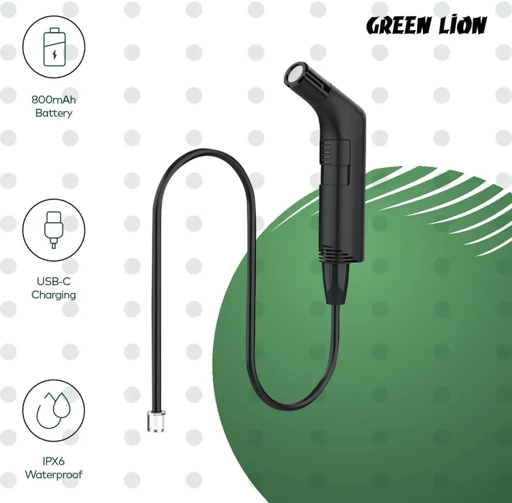 Green Lion Compact Bidet Sprayer for Travel 800mAh - Black