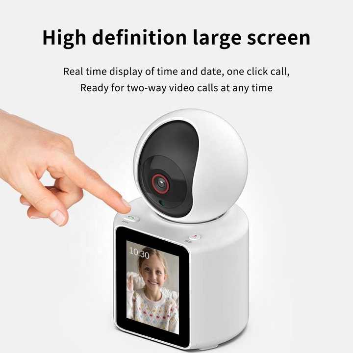 Video Calling Camera with 2.8 inch HD Screen,1080P Video Indoor Camera Actively Call with Phone App, Pet Camera