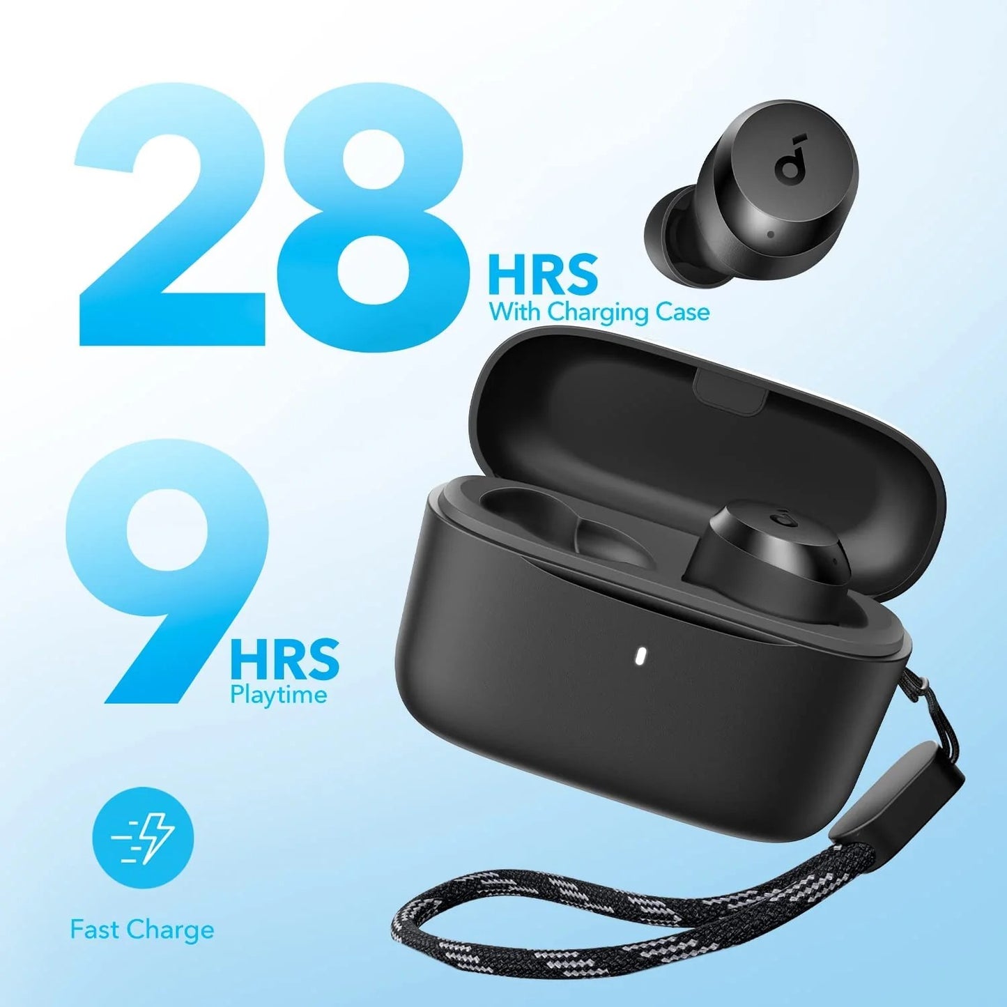 Soundcore A20i True Wireless Earbuds, Bluetooth 5.3, App, Customized Sound, 28H Long Playtime, Water-Resistant, 2 Mics for AI Clear Calls, Single Earbud Mode