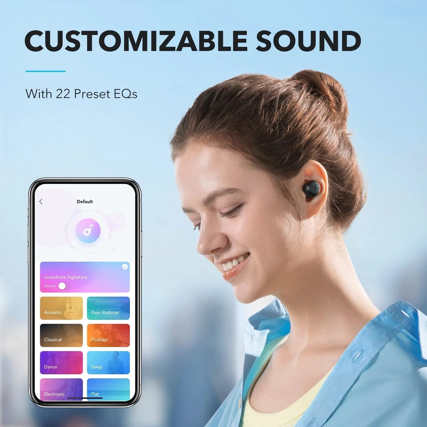 Soundcore A20i True Wireless Earbuds, Bluetooth 5.3, App, Customized Sound, 28H Long Playtime, Water-Resistant, 2 Mics for AI Clear Calls, Single Earbud Mode