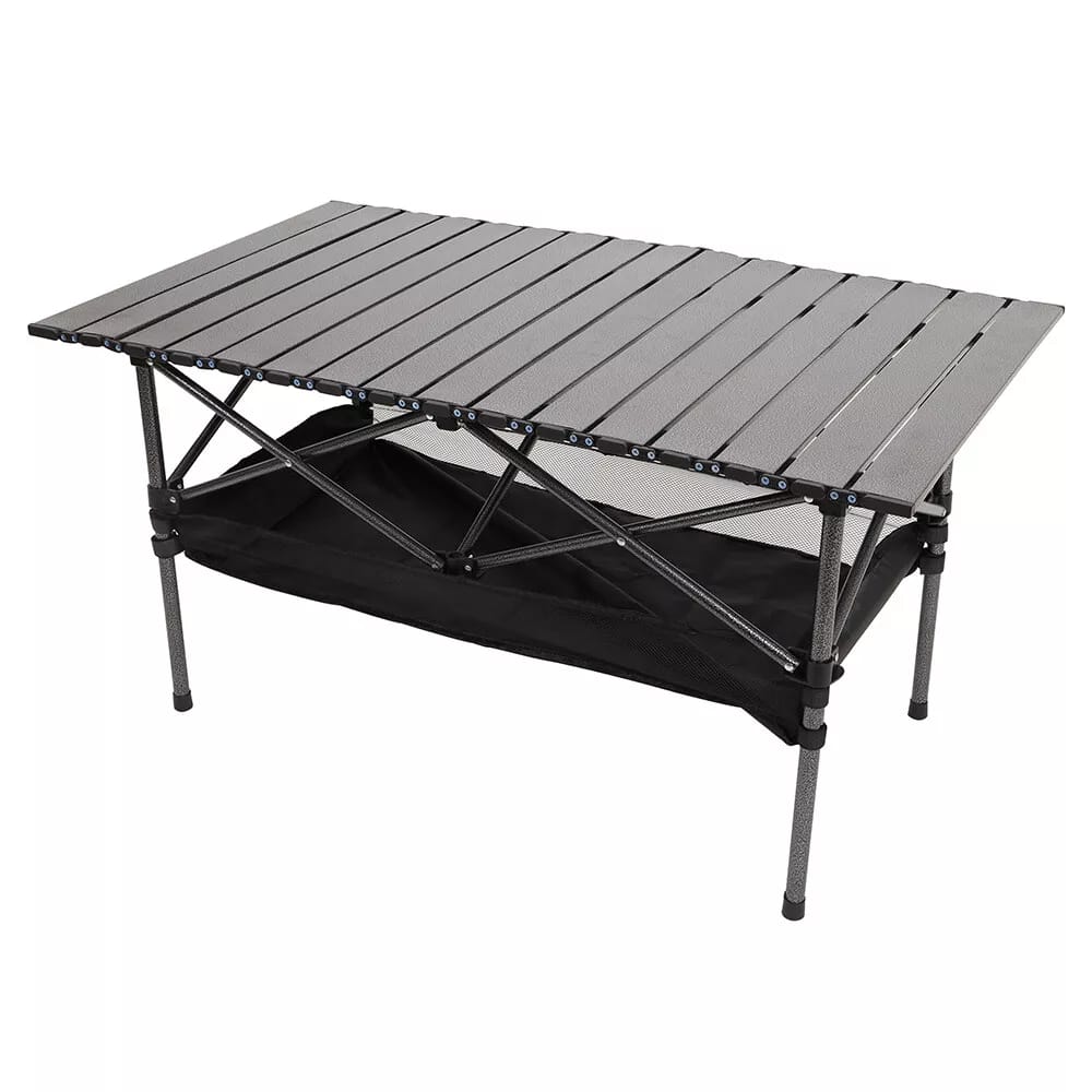 BBGS Portable Camping Table, Aluminium Table Top and Carry Bag, Perfect for Food, Cooking, Picnic, Outdoor, Beach, Hiking, Fishing (Size : 120  x  55 cm)