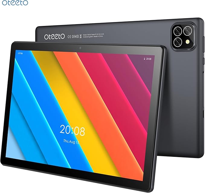 Oteeto TAB 10 Pro, Single SIM 5G Network, 8GB RAM + 512GBG ROM, Wifi, 8000 mAh, 8MP Front + 13MP Rear Camera, Includes Keyboard,Mouse,Touch Pen,OTG,Flip Cover, Gray