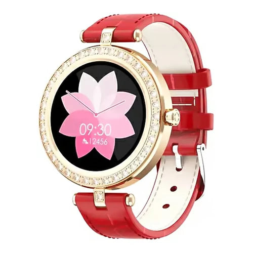 RW-21 Smart Watch Elegant Design With 2 Leather Straps For Women And a Wireless Charger Multicolour