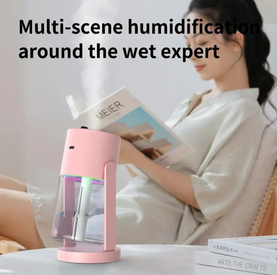 New Portable Usb Home Car Ultrasonic Mist Maker Humidifier With 7Colors Projection Led Romantic Starry Sky Lamp Humidifier