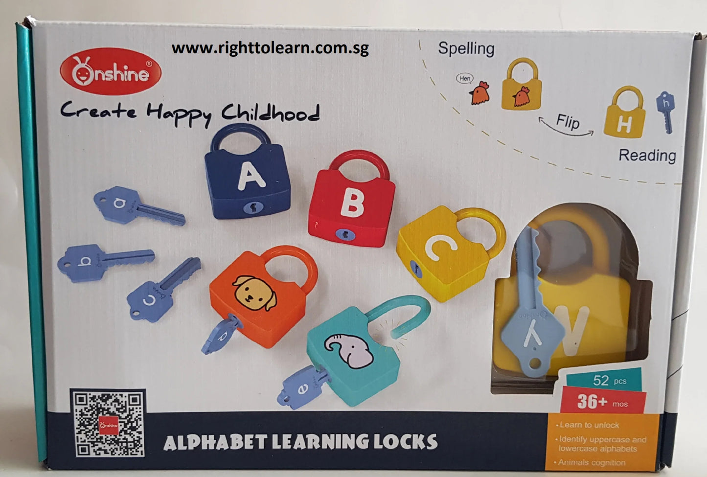 ABC Children's Learning Lock Alphabet Set with 26 Locks and 26 Keys for Early Childhood Toys, Montessori Preschool Alphabet Learning Games for Ages 3 and Up