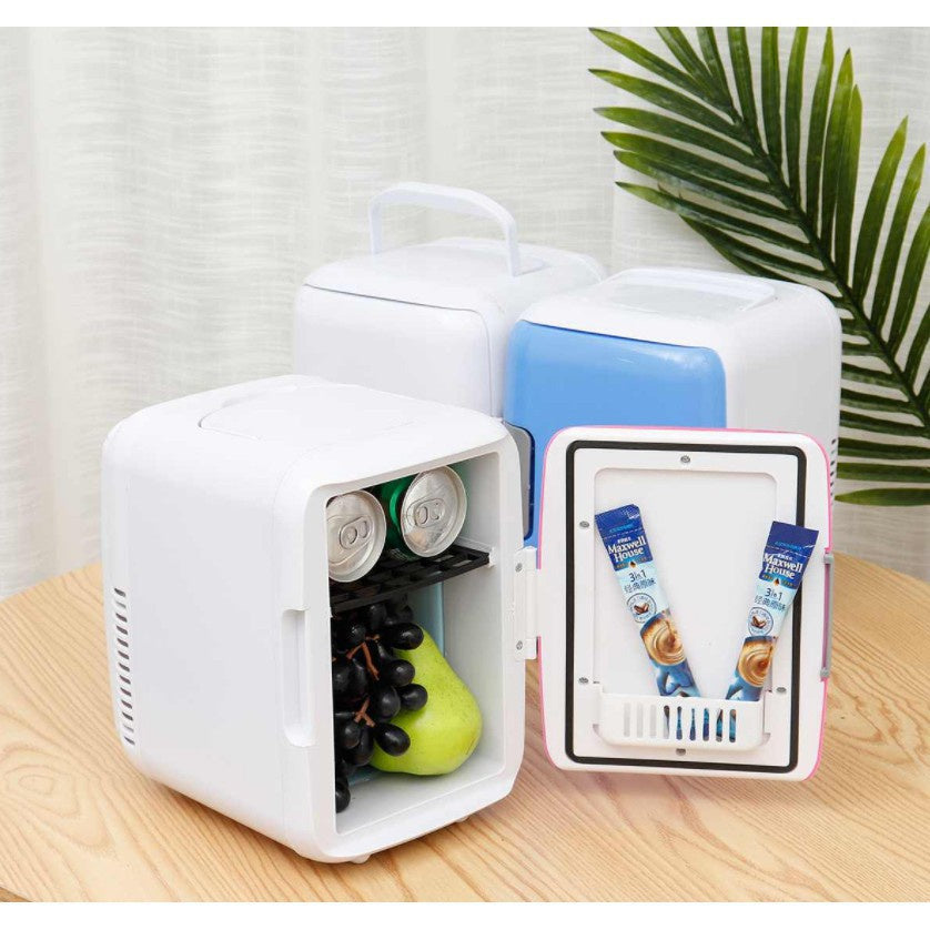 Mini Car Fridge - 4L Cooler and Warmer for Milk, Cosmetics, Snacks, Travel, Portable Refrigerator