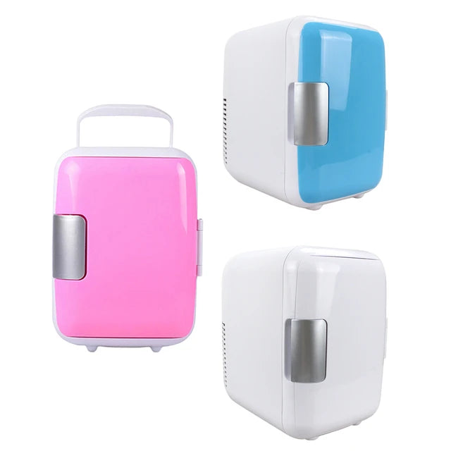 Mini Car Fridge - 4L Cooler and Warmer for Milk, Cosmetics, Snacks, Travel, Portable Refrigerator