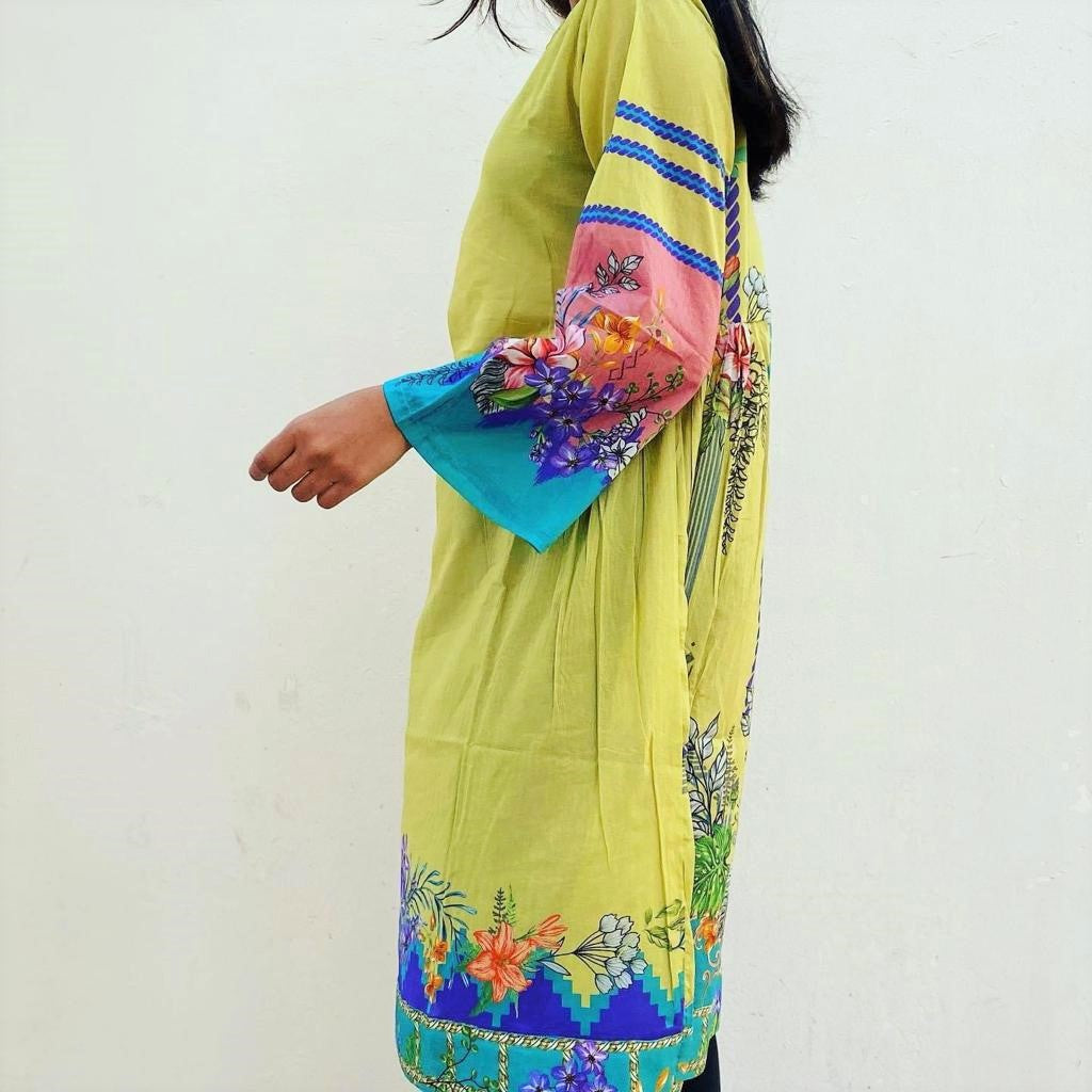 Saadia's Style : Printed Cotton Lawn Shirt (Multicolor)