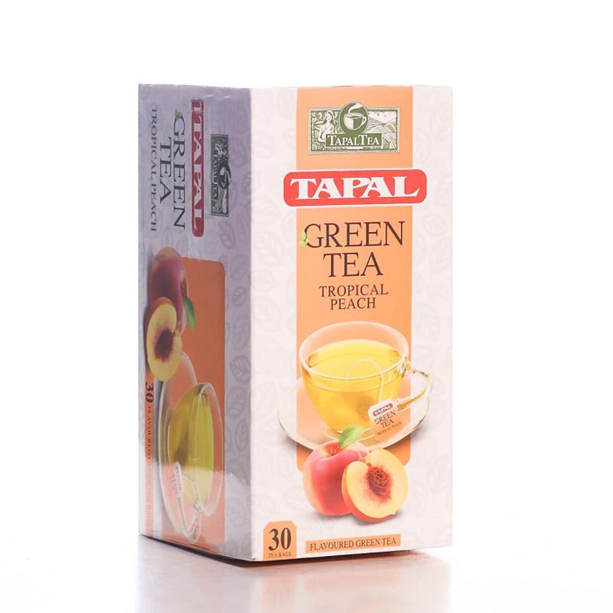 Tapal Tropical Peach Green Tea - (30 Tea Bags)